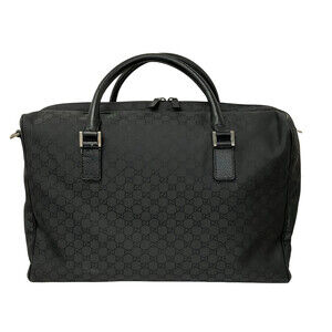 Gucci Gg Black Jacquard Leather Boston #344042G73B